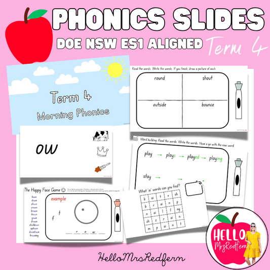 Kindergarten Phonics Morning Slides Term 4 (NSW DoE Aligned)