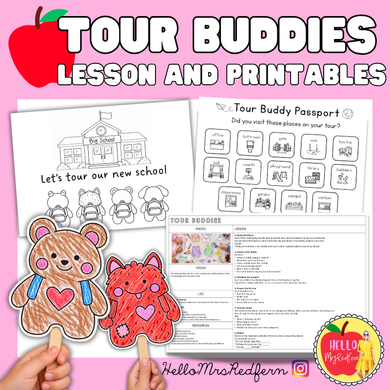 Tour Buddies | Kindergarten School Tour & Back to School Activity