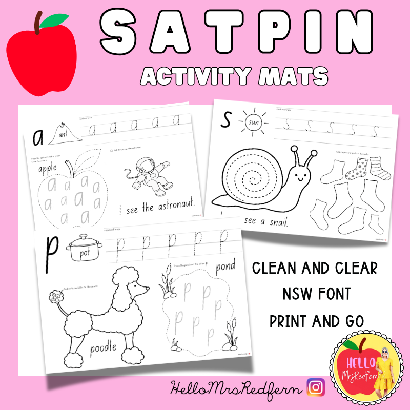 SATPIN Phonics Activity Mats | Letter Formation & Fine Motor Activities