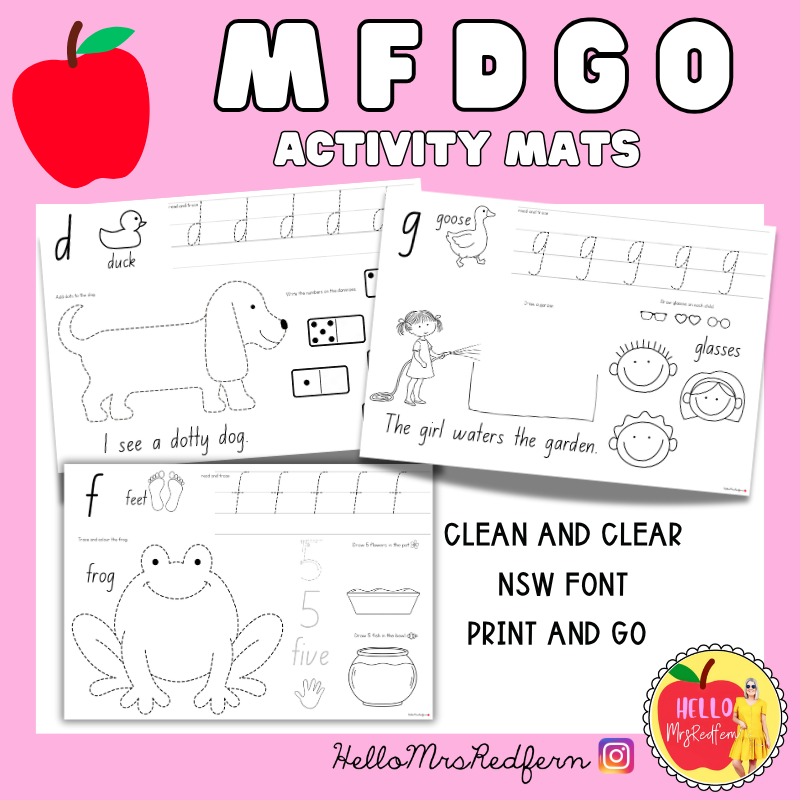 MFDGO Phonics Activity Mats | Letter Formation & Fine Motor Activities