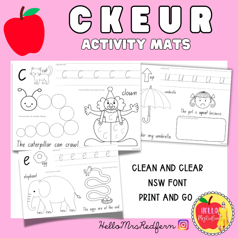 CKEUR Phonics Activity Mats | Letter Formation & Fine Motor Activities