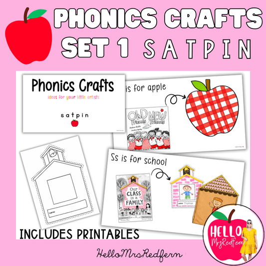 SATPIN Phonics Crafts | Hands-On Letter Sound Activities for Beginning Readers
