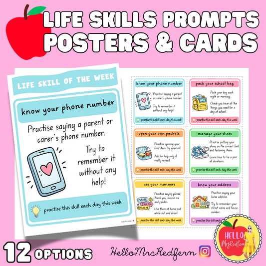 Life Skills Prompts Posters & Cards